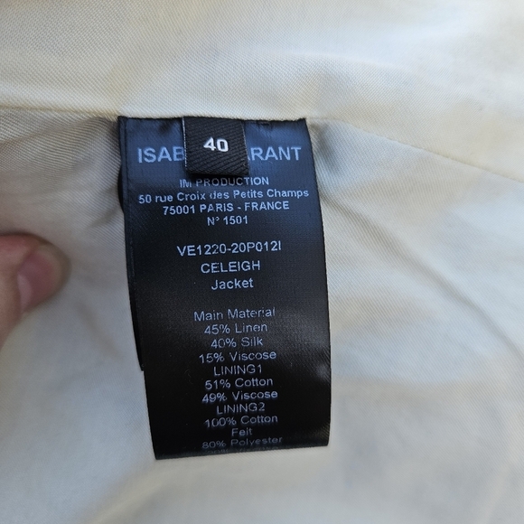 Isabel Marant Celeigh check double breasted blazer size FR 40 US 8 - Picture 8 of 11